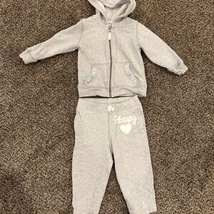 Gray Kids Hoodie and Jogger Set